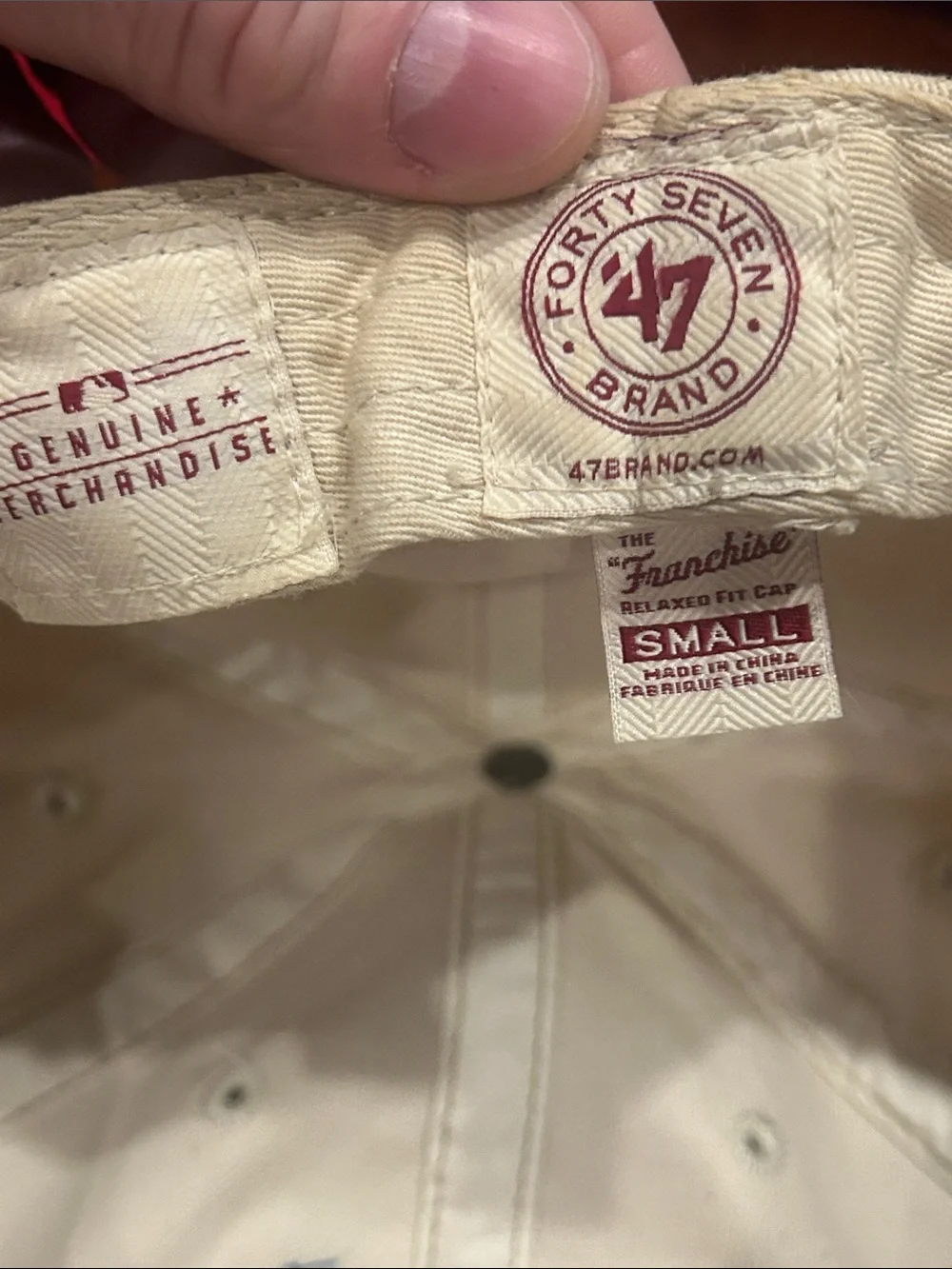 Texas Rangers ‘47 Brand Fitted Light Khaki Baseball Cap Small Read!